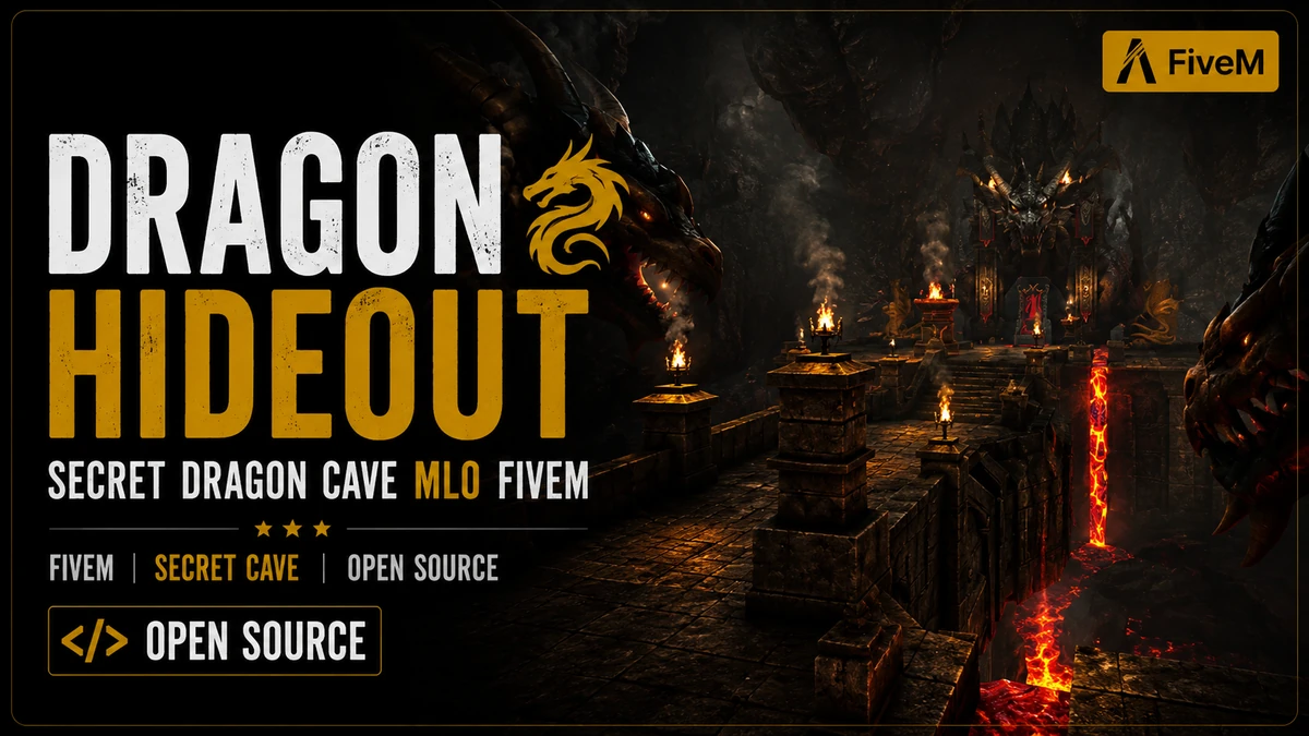 Dragon Hideout MLO FiveM | Secret Dragon Cave | Open Source